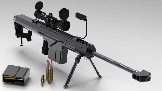 Photo: Barratt 50 cal fitted with bipod and scope